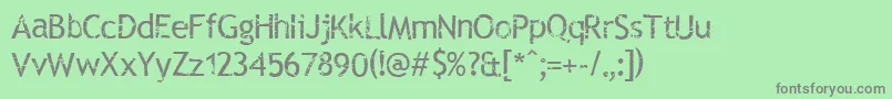 Weitere Informationen zur RUBTTS -Schriftart RUBTTS -Schriftart – Graue Schriften auf grünem Hintergrund