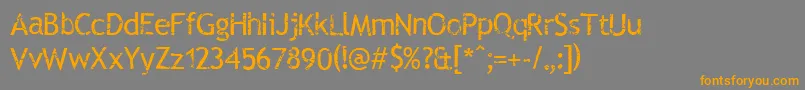 RUBTTS   Font – Orange Fonts on Gray Background