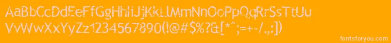 RUBTTS   Font – Pink Fonts on Orange Background