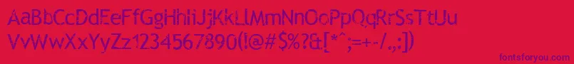 RUBTTS   Font – Purple Fonts on Red Background