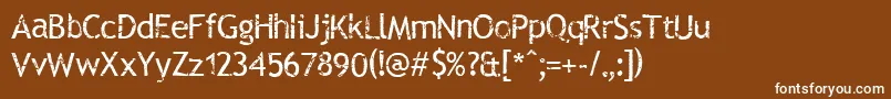 RUBTTS   Font – White Fonts on Brown Background
