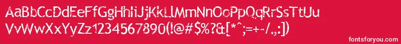 RUBTTS   Font – White Fonts on Red Background