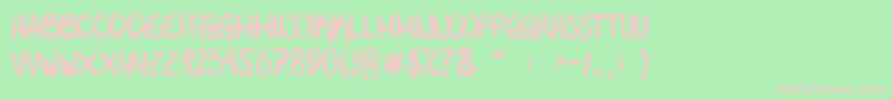 Rue Mademoiselle Font – Pink Fonts on Green Background