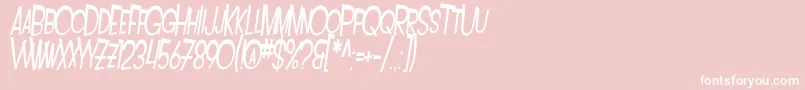 SfIntoxicatedBluesOblique Font – White Fonts on Pink Background