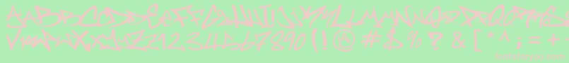 RUFA Font – Pink Fonts on Green Background