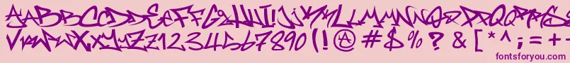 RUFA Font – Purple Fonts on Pink Background