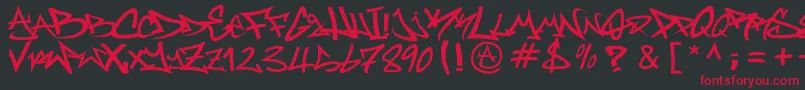RUFA Font – Red Fonts on Black Background
