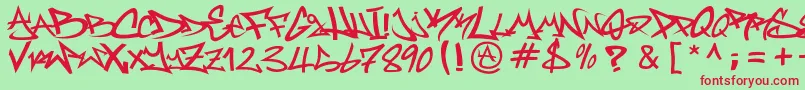 RUFA Font – Red Fonts on Green Background