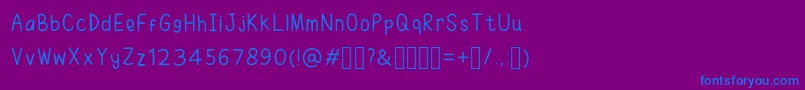 RuhmaFont-fontti – siniset fontit violetilla taustalla