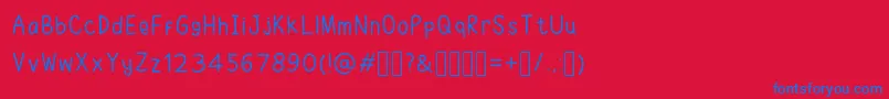 RuhmaFont Font – Blue Fonts on Red Background