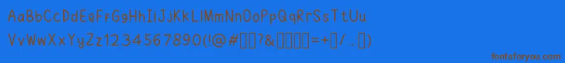 RuhmaFont Font – Brown Fonts on Blue Background