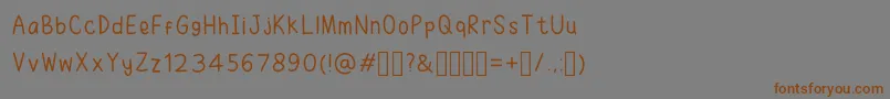 RuhmaFont Font – Brown Fonts on Gray Background