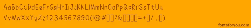 RuhmaFont Font – Brown Fonts on Orange Background