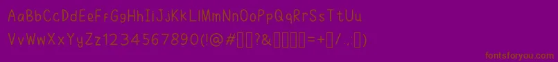 RuhmaFont Font – Brown Fonts on Purple Background
