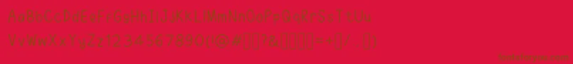 RuhmaFont Font – Brown Fonts on Red Background