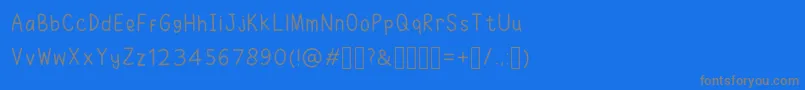 フォントRuhmaFont – 青い背景に灰色の文字