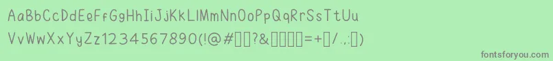 RuhmaFont Font – Gray Fonts on Green Background