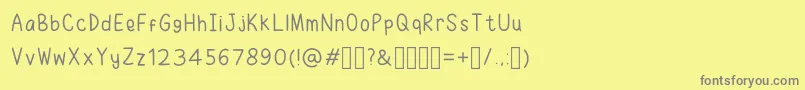 Czcionka RuhmaFont – szare czcionki na żółtym tle