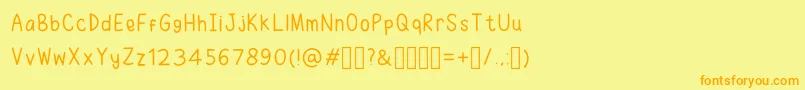 Шрифт RuhmaFont – оранжевые шрифты на жёлтом фоне