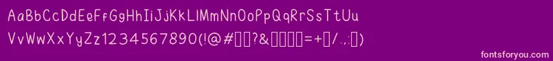 RuhmaFont Font – Pink Fonts on Purple Background
