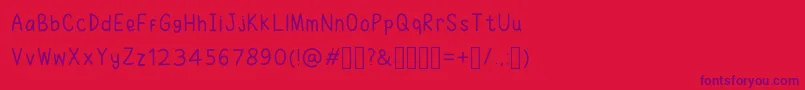 Шрифт RuhmaFont – фиолетовые шрифты на красном фоне