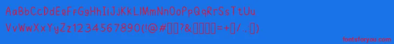 RuhmaFont Font – Red Fonts on Blue Background