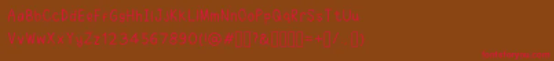 RuhmaFont Font – Red Fonts on Brown Background
