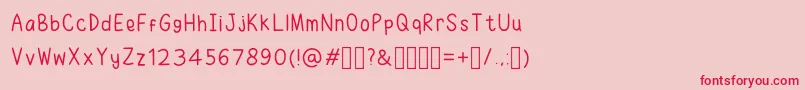 RuhmaFont Font – Red Fonts on Pink Background