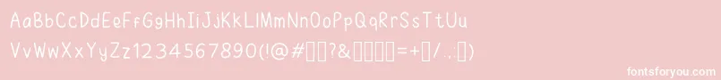 フォントRuhmaFont – ピンクの背景に白い文字