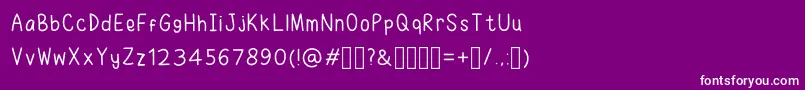 フォントRuhmaFont – 紫の背景に白い文字