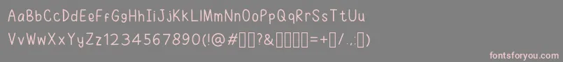 フォントRuhmaFont – 灰色の背景にピンクのフォント