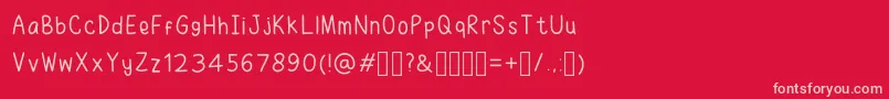 RuhmaFont Font – Pink Fonts on Red Background