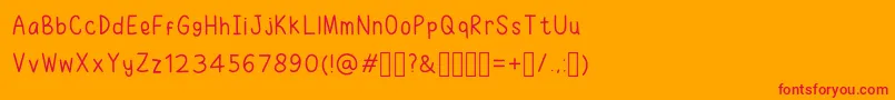 RuhmaFont Font – Red Fonts on Orange Background