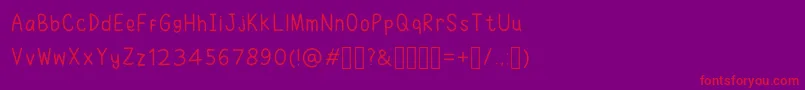 RuhmaFont Font – Red Fonts on Purple Background