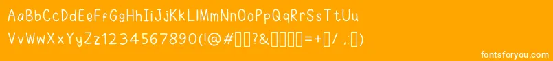 RuhmaFont Font – White Fonts on Orange Background