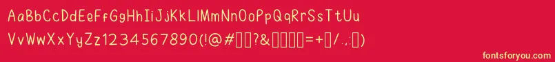 RuhmaFont Font – Yellow Fonts on Red Background