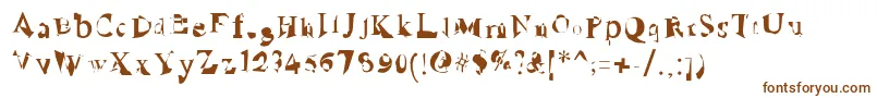 Шрифт RuinedSerif – коричневые шрифты на белом фоне