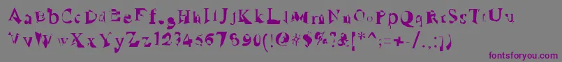 Шрифт RuinedSerif – фиолетовые шрифты на сером фоне
