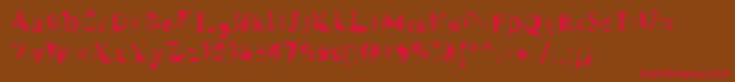 RuinedSerif Font – Red Fonts on Brown Background