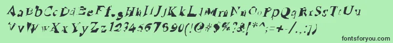Шрифт RuinedSerifIta – чёрные шрифты на зелёном фоне
