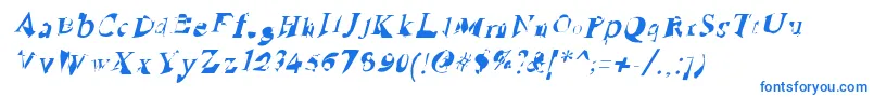 フォントRuinedSerifIta – 白い背景に青い文字
