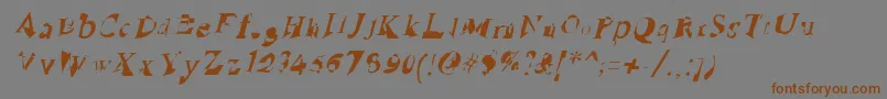 Шрифт RuinedSerifIta – коричневые шрифты на сером фоне
