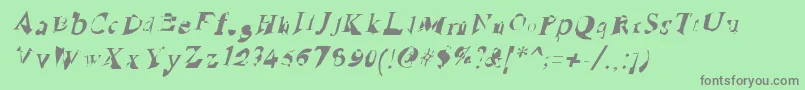 RuinedSerifIta Font – Gray Fonts on Green Background