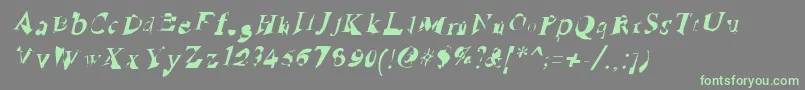 Шрифт RuinedSerifIta – зелёные шрифты на сером фоне