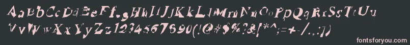 RuinedSerifIta Font – Pink Fonts on Black Background