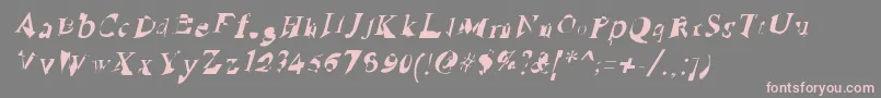 Шрифт RuinedSerifIta – розовые шрифты на сером фоне
