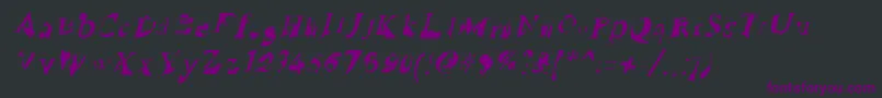 Шрифт RuinedSerifIta – фиолетовые шрифты на чёрном фоне