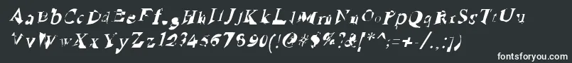 Шрифт RuinedSerifIta – белые шрифты на чёрном фоне