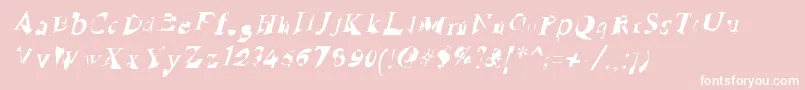 フォントRuinedSerifIta – ピンクの背景に白い文字