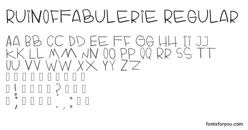 Fuente RuinOfFabulerie Regular - alfabeto, números, caracteres especiales